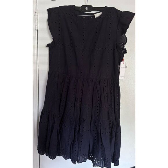 Aura Red Dress Navy Dress Néw With Tags Size L - Picture 3 of 6